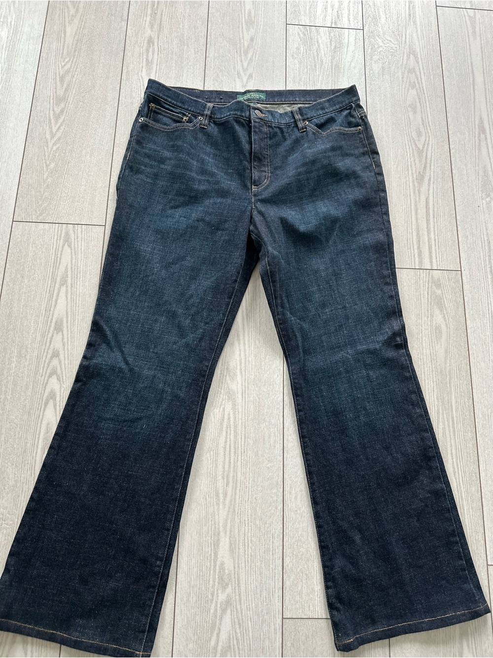 Lauren Ralph Lauren Dark Indigo Flare Jeans